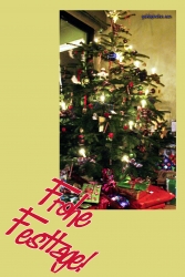 kostenlose Weihnachtskarte mit Weihnachtsbaum